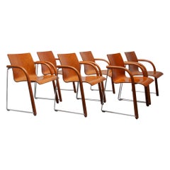 Set aus acht Stapelstühlen, entworfen von Ulrich Böhme & Wulf Schneider für Thonet.