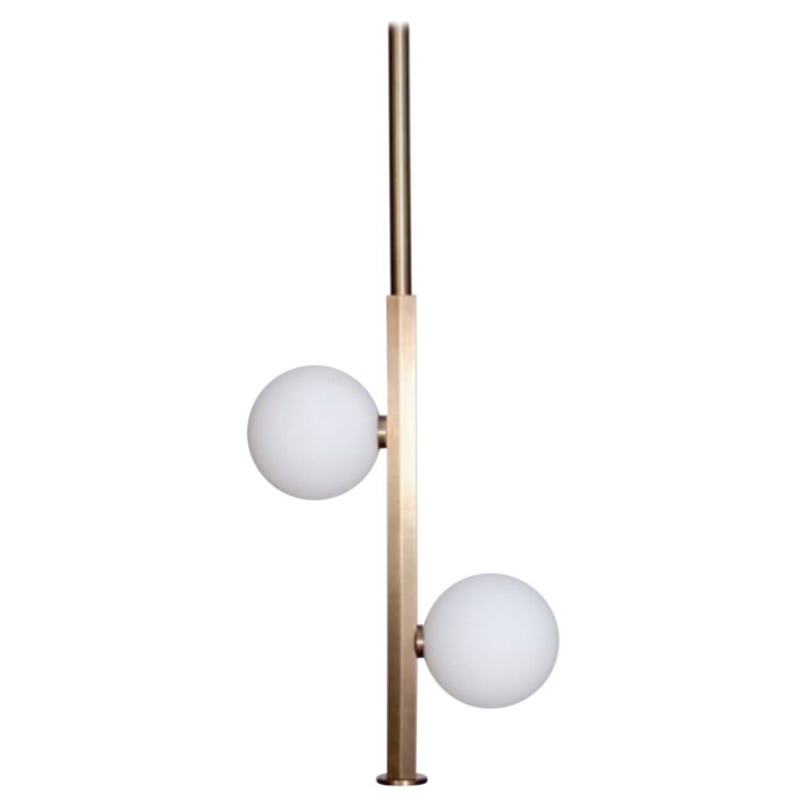 Lampada a sospensione Stem 2 Glass Globe di Lamp Shaper