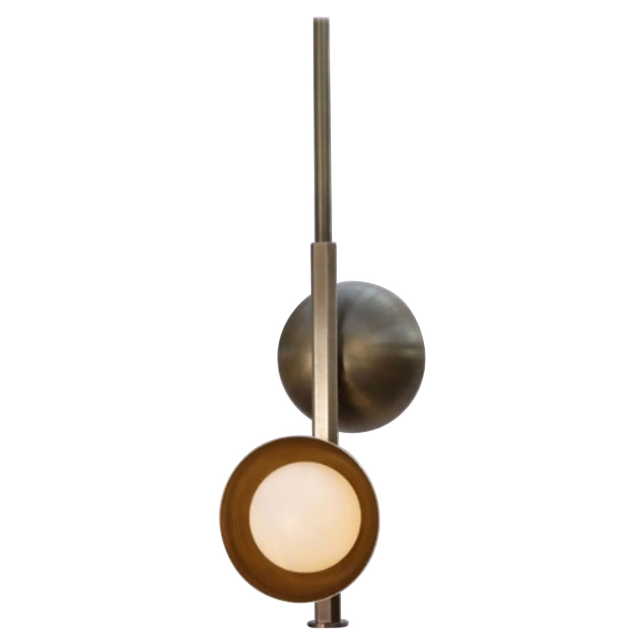 Stem 2 Brass Dome Pendant Lamp by Lamp Shaper For Sale