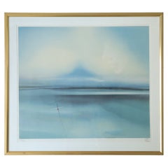 Retro Lars Sjöström, Surreal Picture, Color Lithography, 1970s, Framed