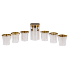 Shotgun Cartridge Silver Gilt Set Of 6 Cased Cups, Deakin & Francis