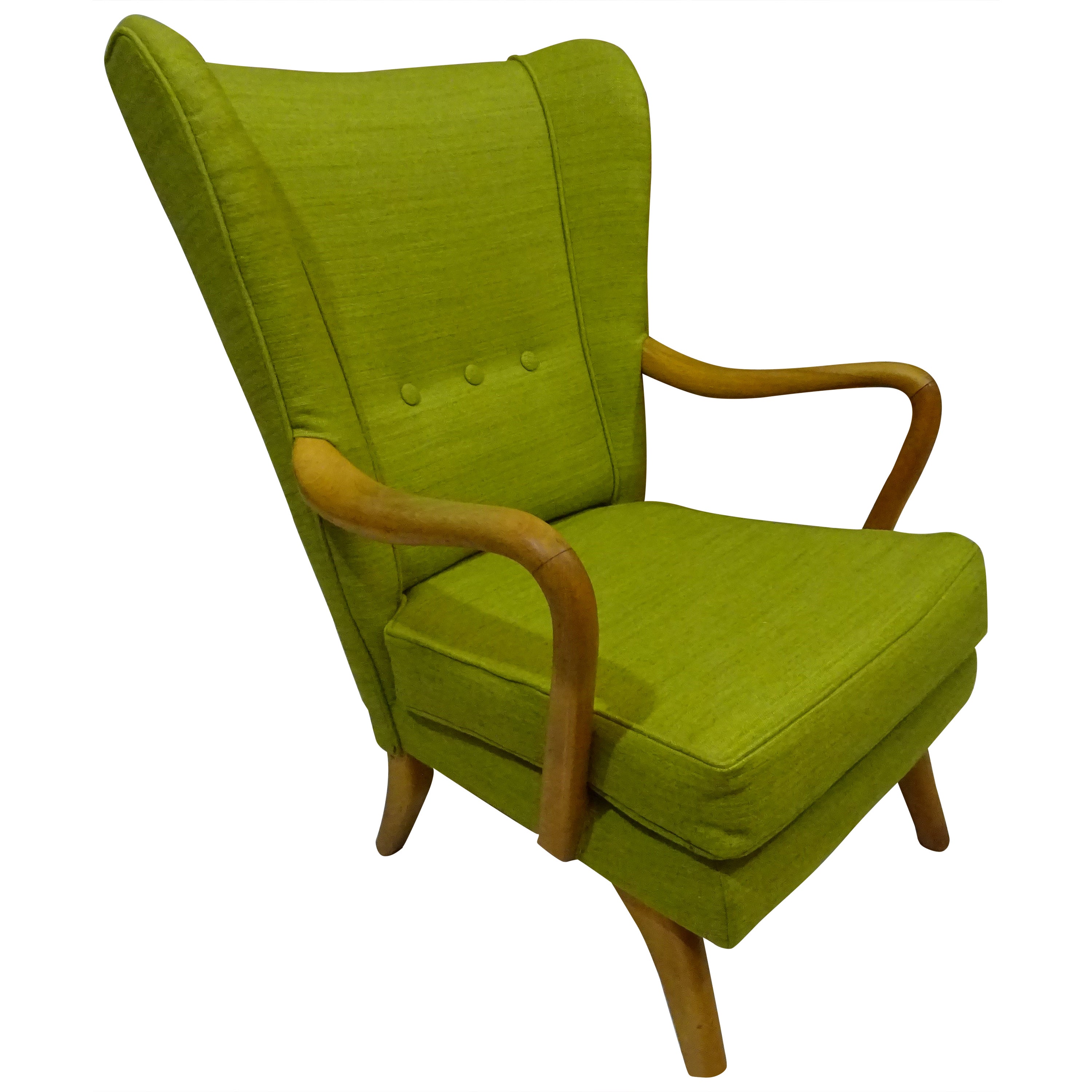 1950's Bambino Armchair by Howard Keith in Olive Chenille 