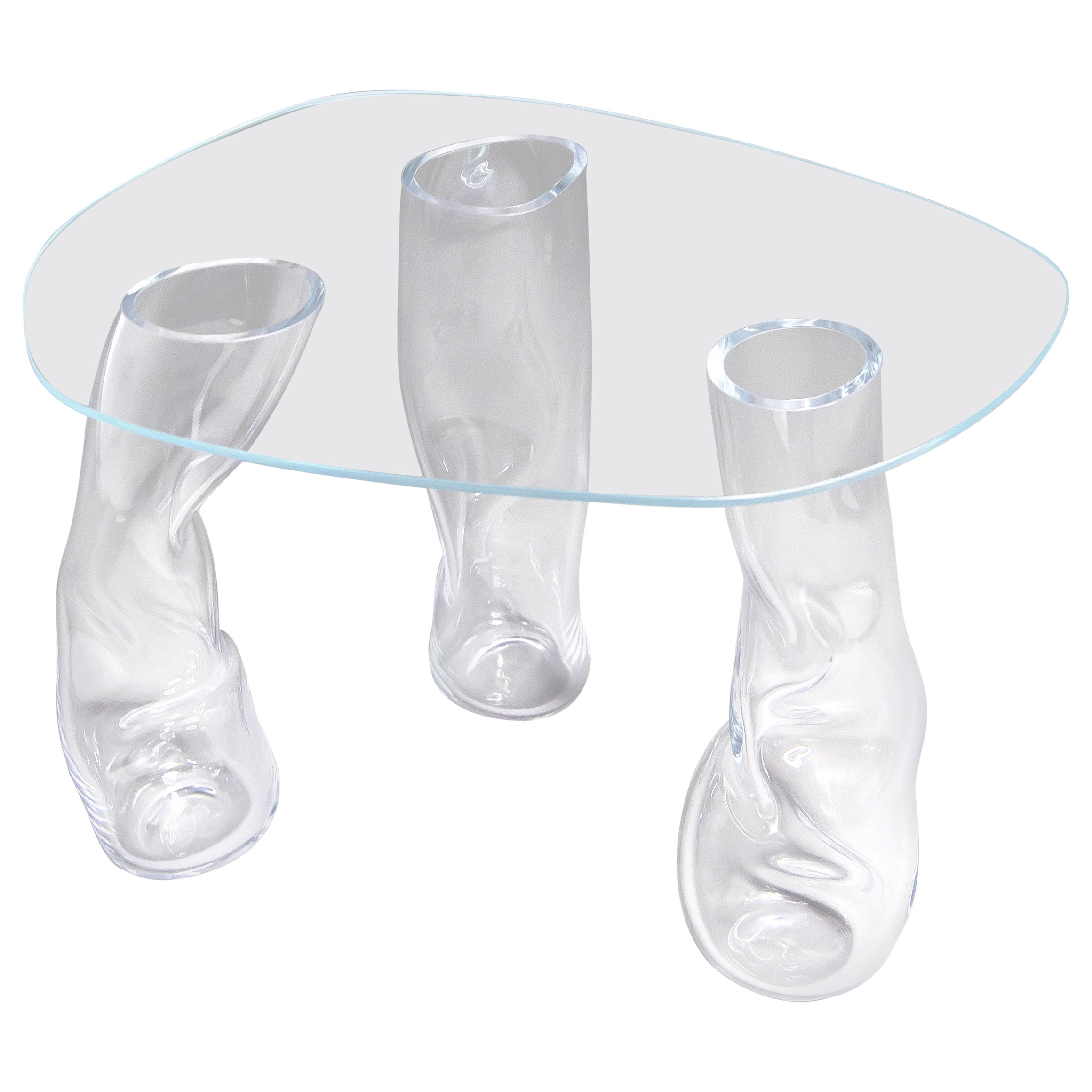 Glass table by Clara Jorisch For Sale