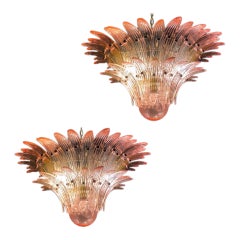 Vintage Fantastic Pink Murano Palmette Chandelier