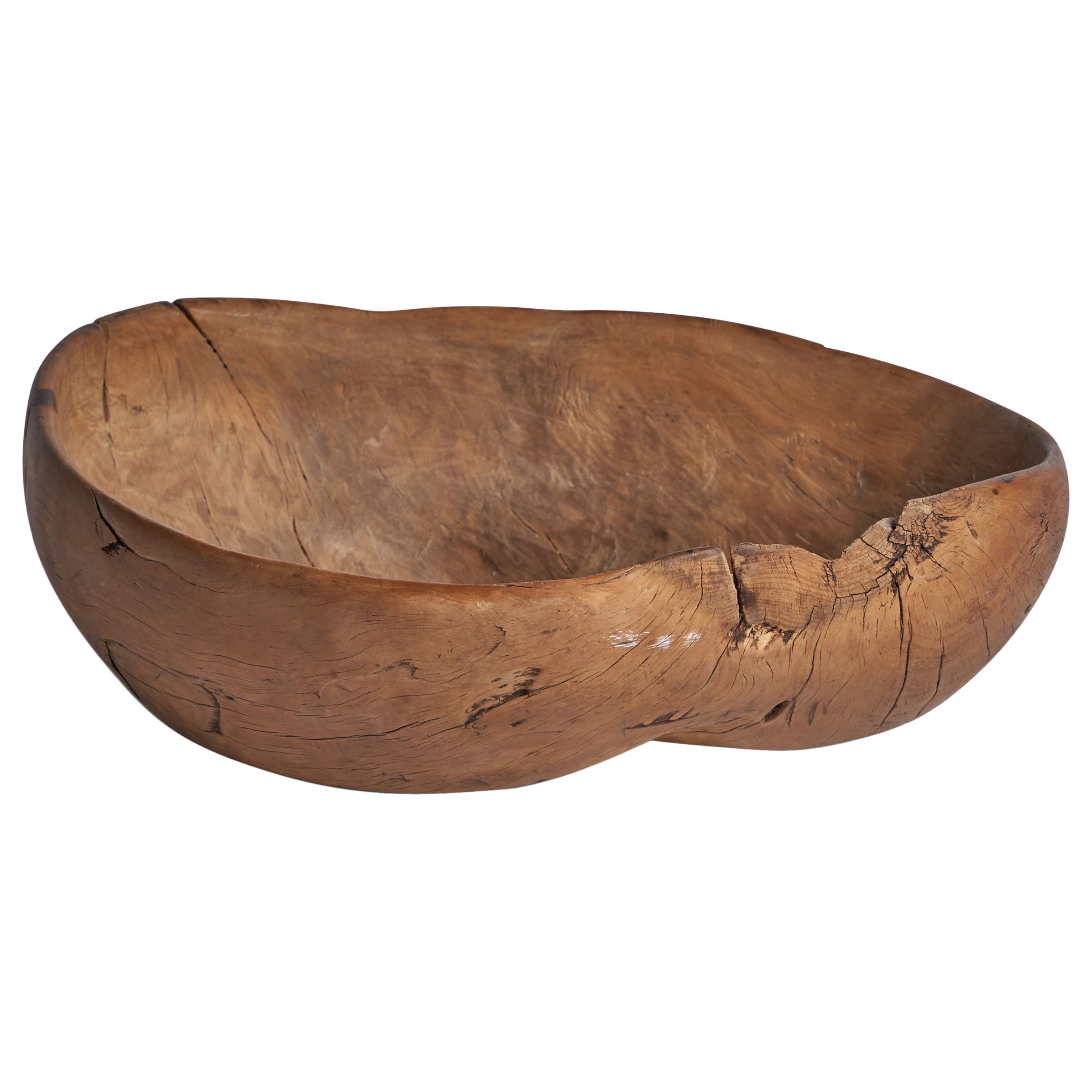 Swedish Craft, Bowl, Burl Wood, Sweden, 19th Century