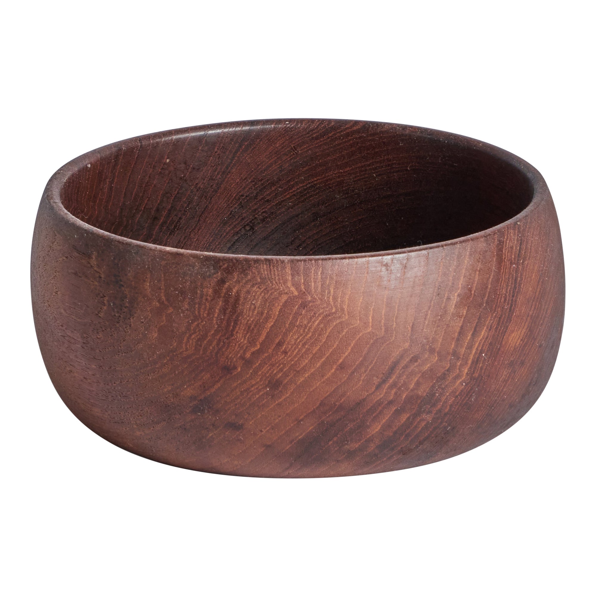 Swedish Designer, Bowl, Teak, Sweden, 1950s For Sale