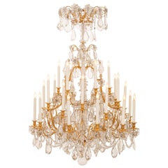 French Mid 19th Century Louis XV St. Ormolu And Baccarat Crystal Chandelier
