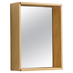 Minimalist oak mirror small