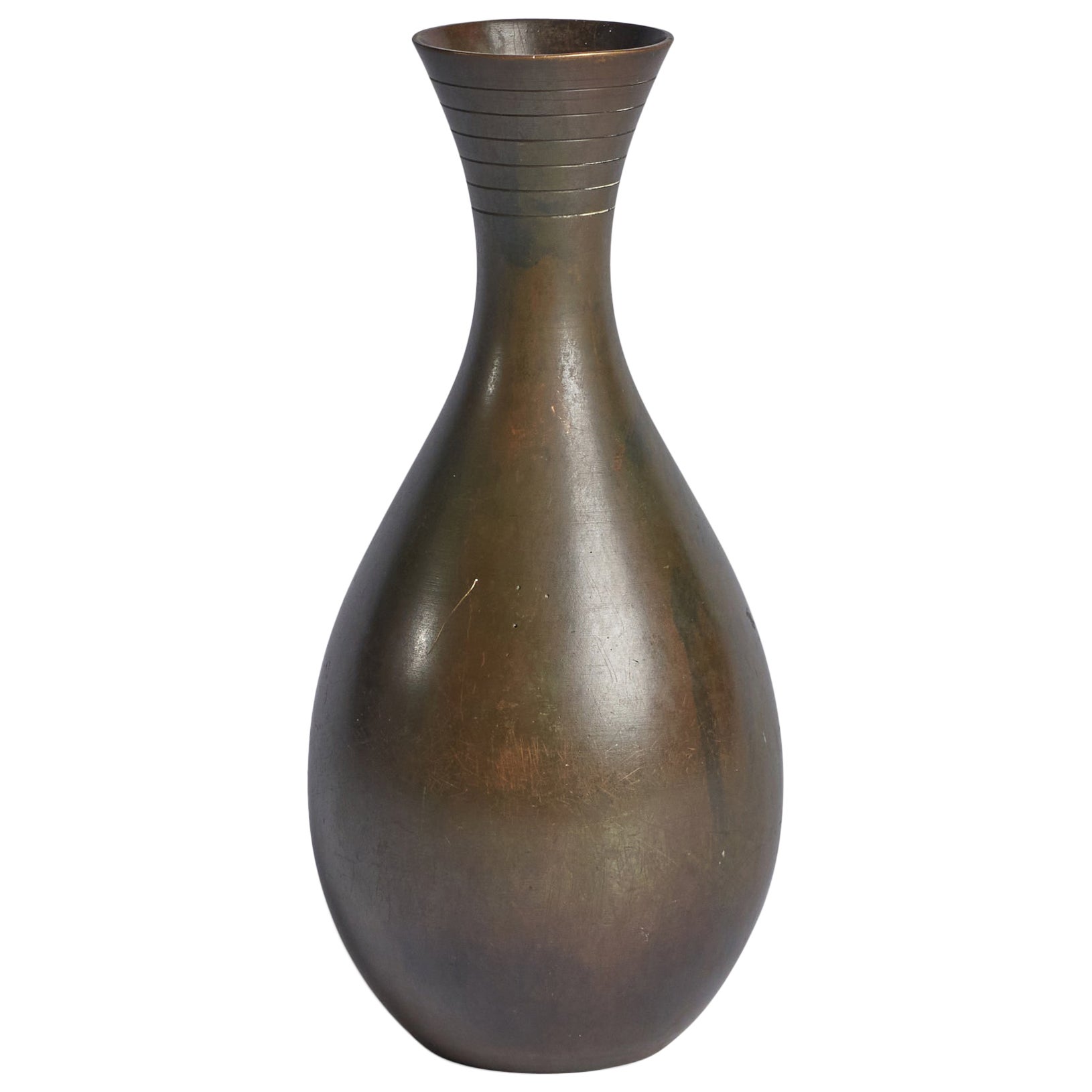 GAB, Vase, Bronze, Sweden, 1930s For Sale