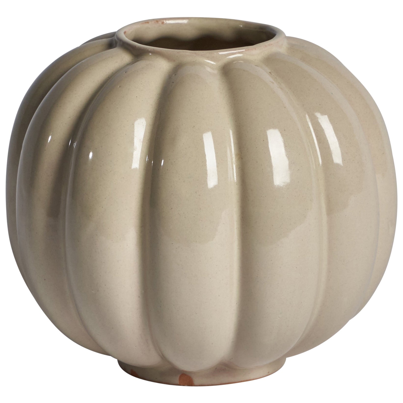 Upsala Ekeby, Vase, Steingut, Schweden, 1930er Jahre im Angebot