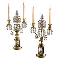 Antique An Exceptional Pair Of Regency Temple Candelabras