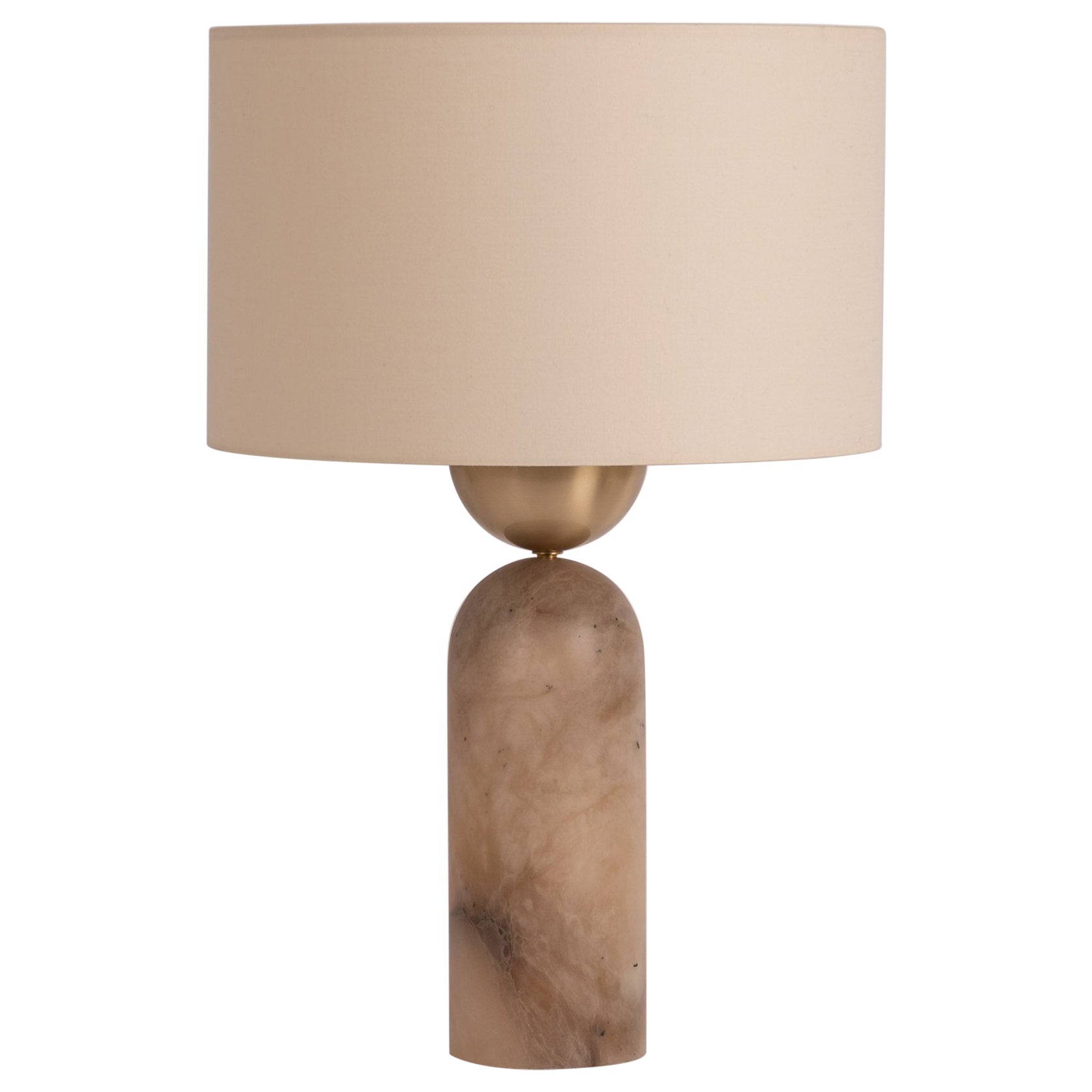Tobacco Alabaster Peona Table Lamp by Simone & Marcel