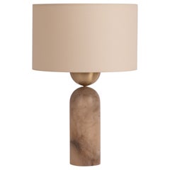 Tobacco Alabaster Peona Table Lamp by Simone & Marcel