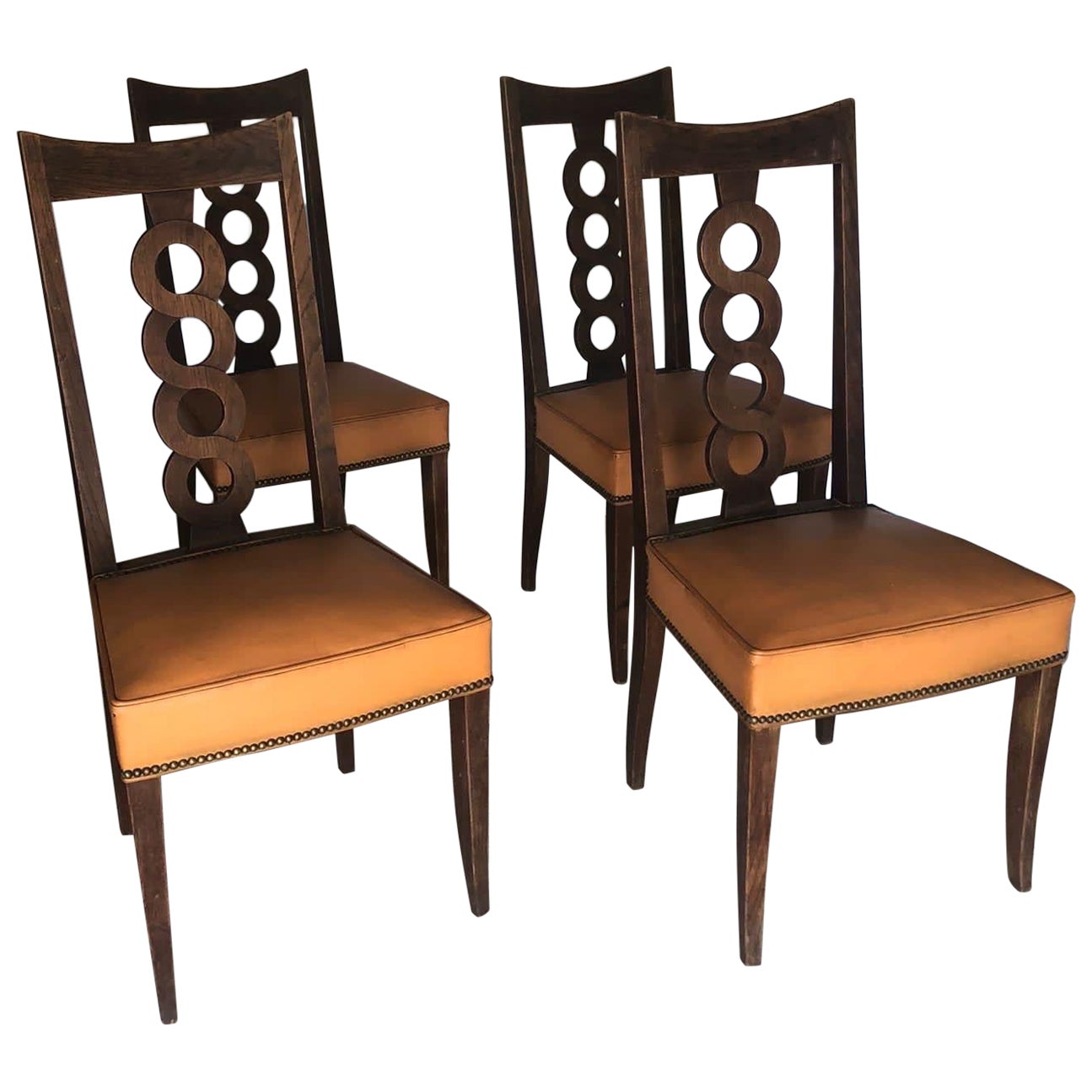 Victor Courtray set de quatre chaises en vente