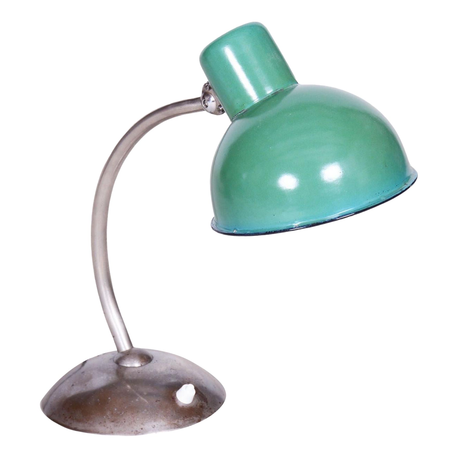 Restored Bauhaus Table Lamp, New Electrification, Chrome, Czechia, 1930s For Sale