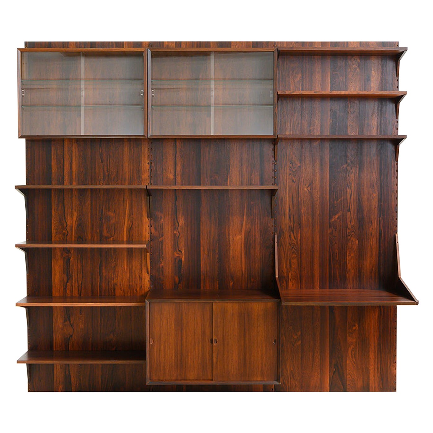 Modular Wall Unit in rosewood by Poul Cadovius for Cado, Denmark, 1960s