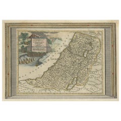 Carte ancienne de la Terre Sainte avec cadre pour photos