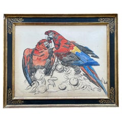 Paul JOUVE (1878 - 1973), "Two Parrots"