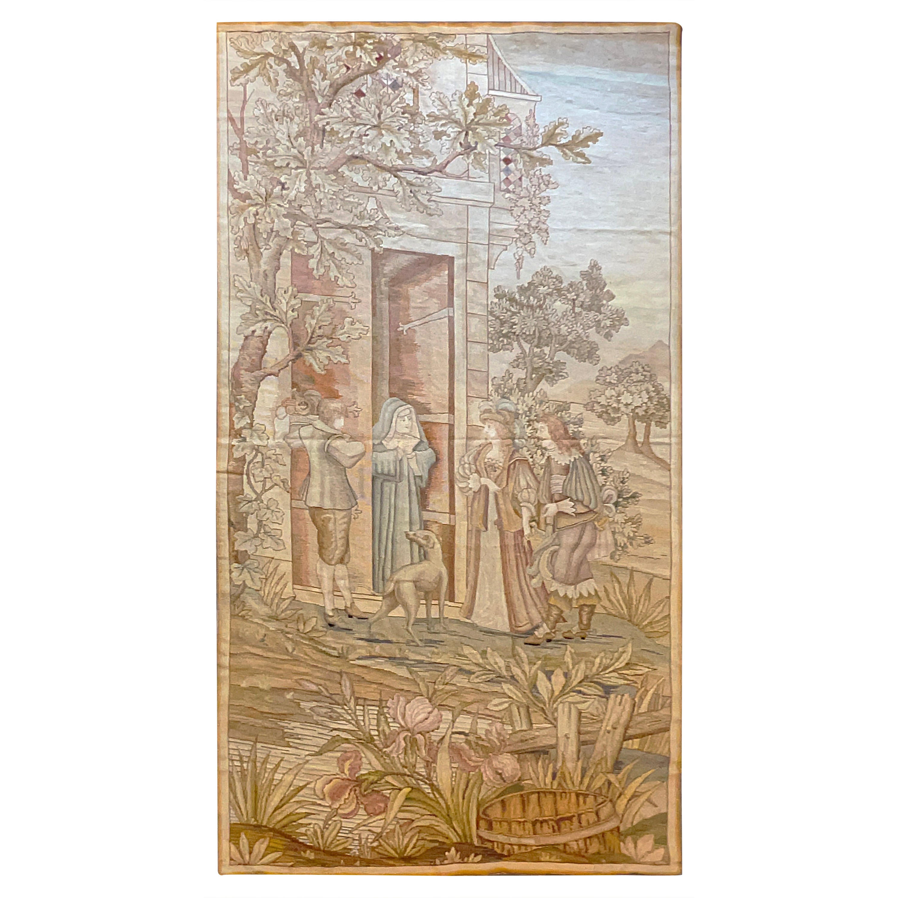 19th century Aubusson tapestry (Saint RITA) - No. 969 For Sale