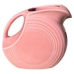 Pink Ceramic Fiesta Ware Disc Pitcher in Discontinued Dusty Rose