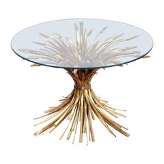 Gilt Sheaf of Wheat Coffee Table in the Style of Coco Chanel, 1960s