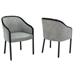 Pair of Ward Bennett Barrel-Back Chairs