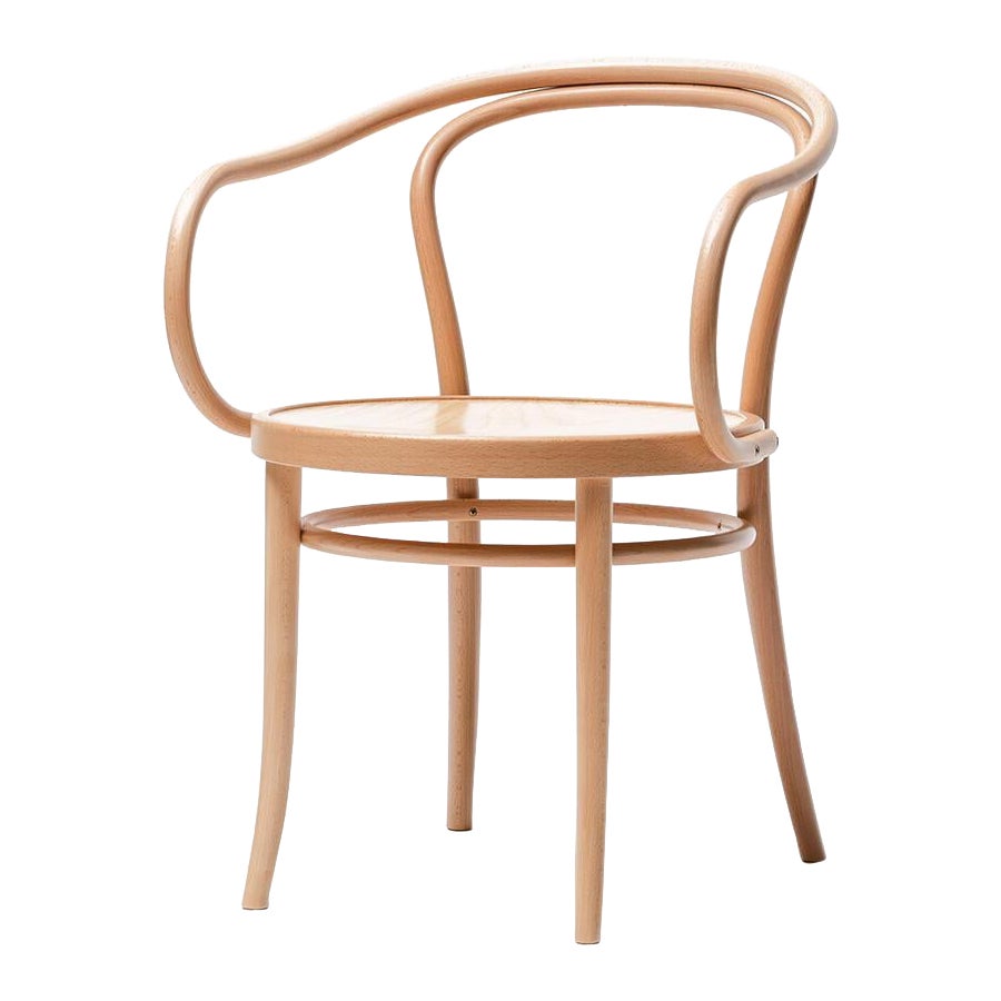 Contemporary Bistro Armchair No. 30 by TON, Light Beech For Sale
