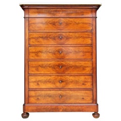 Used 19th Century Louis Philippe Semainier High Chest of Drawers