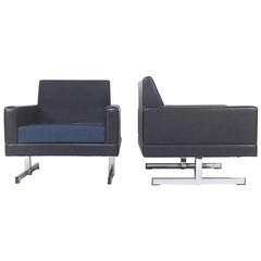 Pair of Modernistic Design Club Lounge Chairs, 1960s