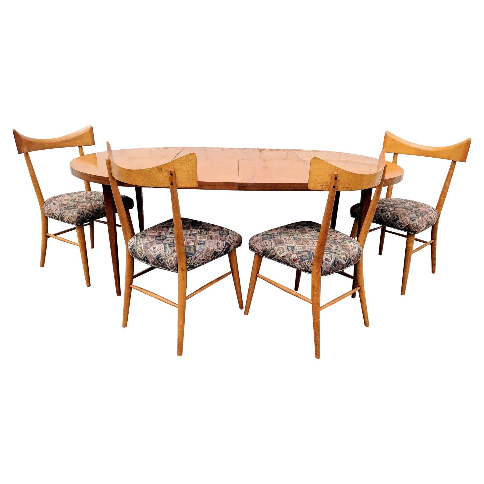 Mid Century Modern Paul McCobb Table and Bowtie Chairs For Sale