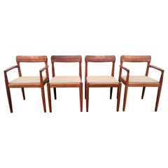 Mid Century Modern Bramin Teak Dining Table and Four Chairs