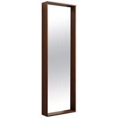 Miroir minimaliste en noyer grand format