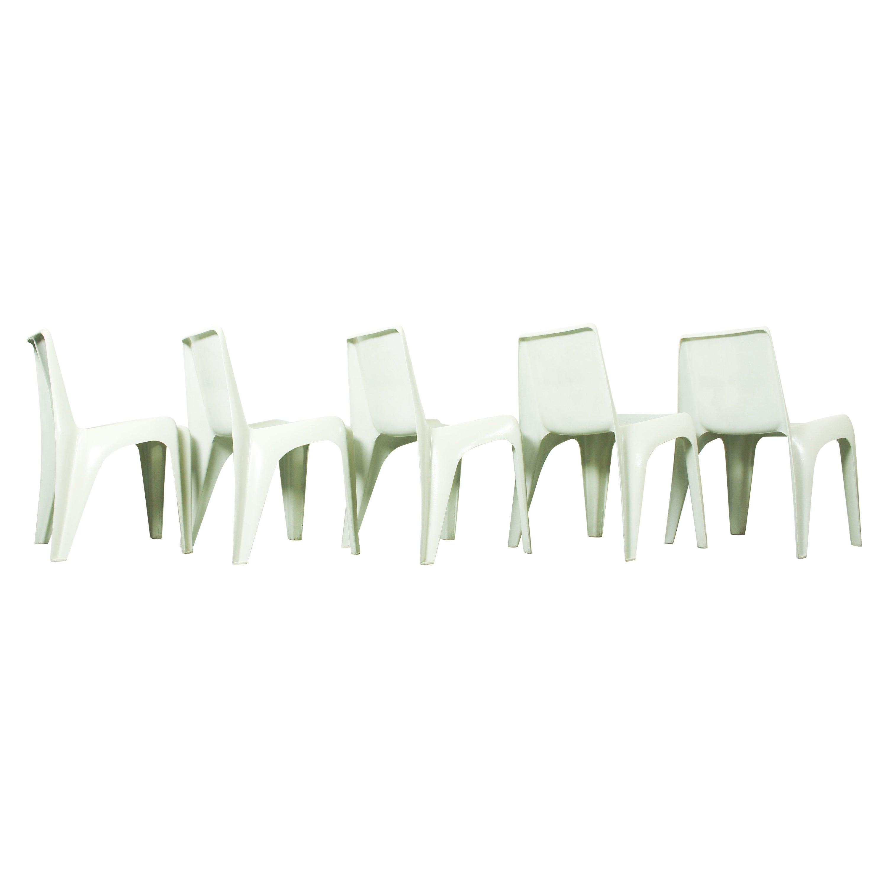 Set of 5 chairs model no BA 1171 designed by Helmut Bätzner for Bofinger, German For Sale