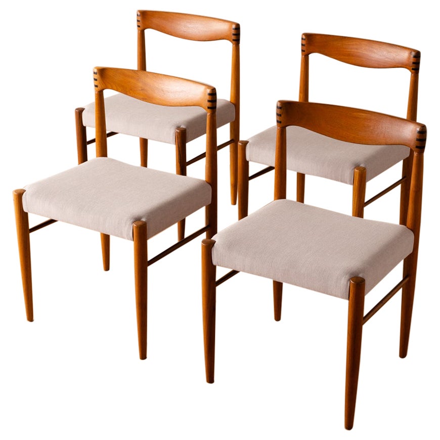 4 chaises par H.W. Klein pour Bramin, années 1960 en vente