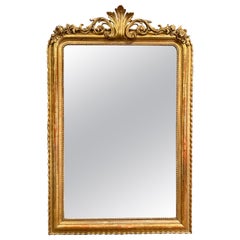 Antique A Mid 19th Century French Gold Gilt Mirror 