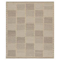 Rug & Kilim: Kilim in stile scandinavo con motivo geometrico grigio e blu
