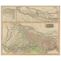 Used Map of British India with Insets of Kabul and Nepal