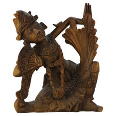 Holzfigur Bali Indonesien Statue aus Holz, Vintage