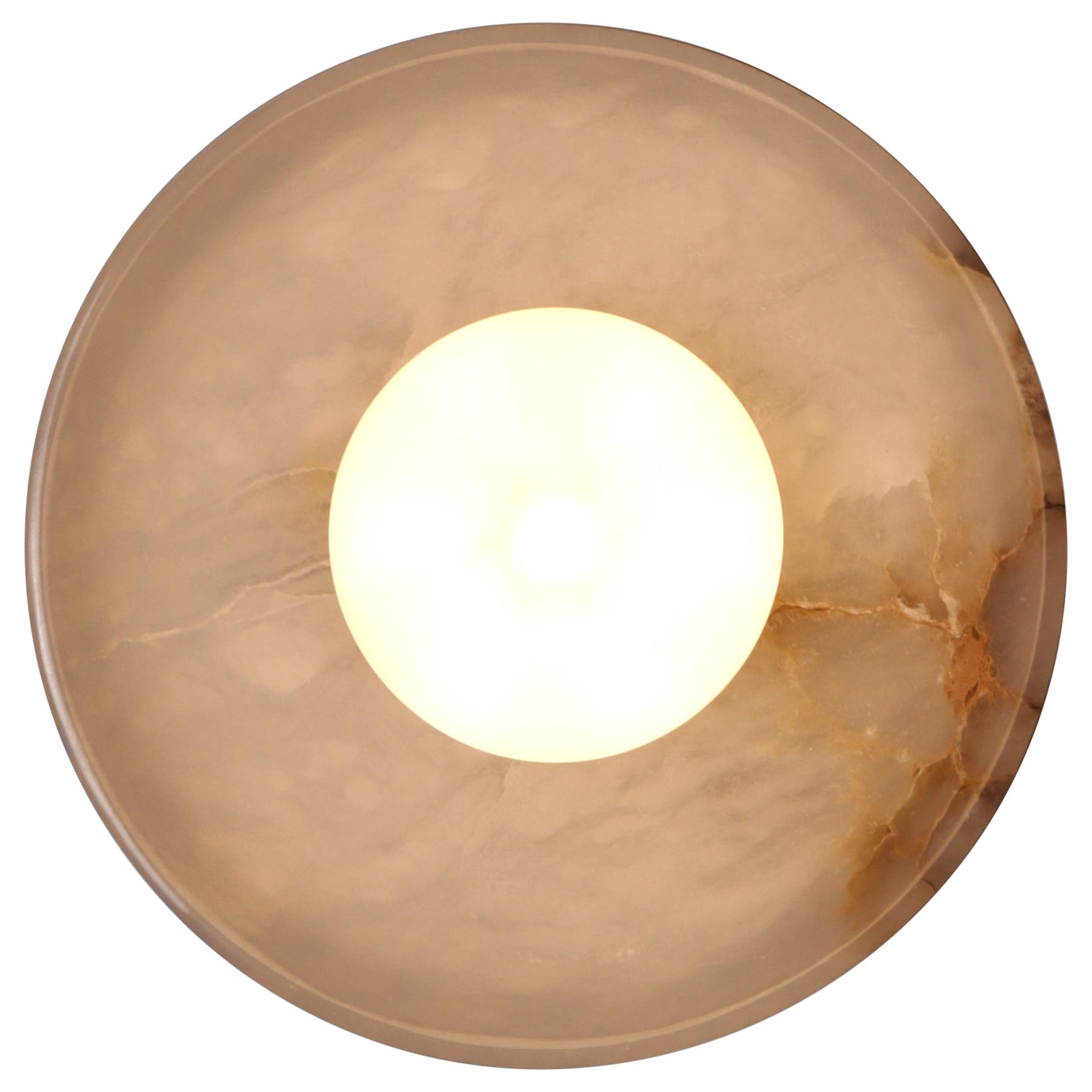 Blot Marble Dome Wall Sconce by Lamp Shaper For Sale