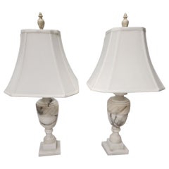 Pair of Marble Table Lamps 
