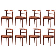 Borge Rammeskov Set of 8 Danish Rosewood Dining Chairs, c1960s