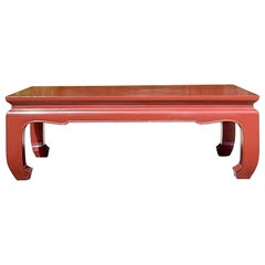 Late 20th Century Vintage Regency Lacquered Ming Coffee Table