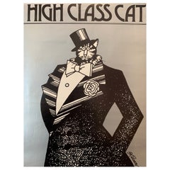 'High Class Cat', Original Vintage Poster by BK LIBAN, 1977, New York