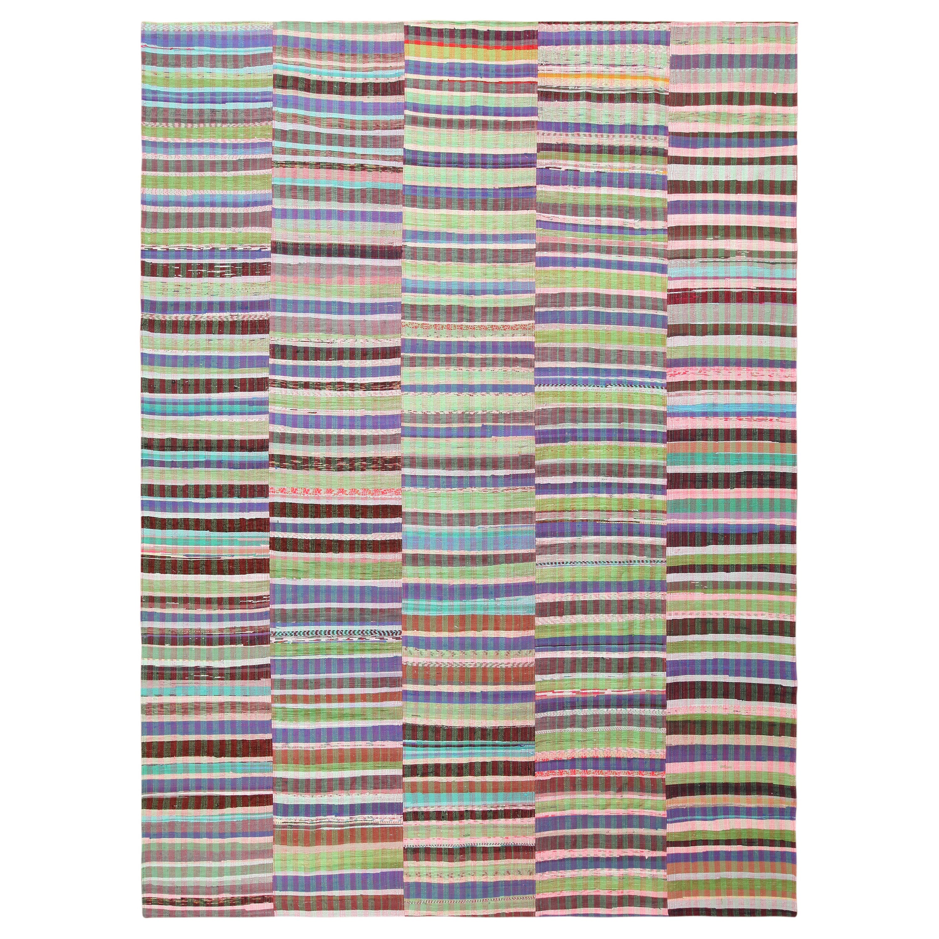 Nazmiyal Collection Room Size Modern Rag Rug. 10 ft 2 in x 14 ft For Sale