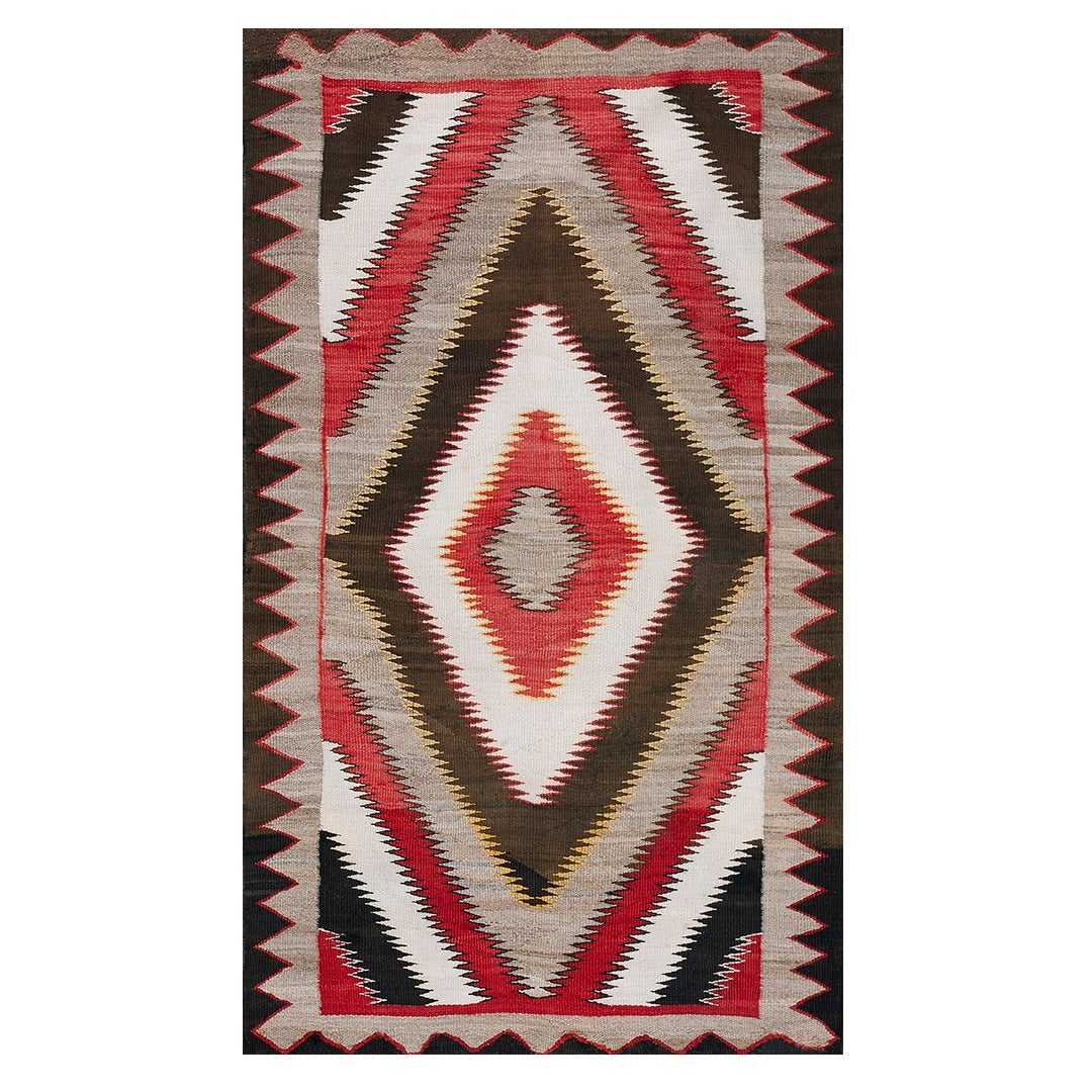 Tapis Navajo américain des années 1930 ( 3'6" x 5'9" - 107 x 175 )