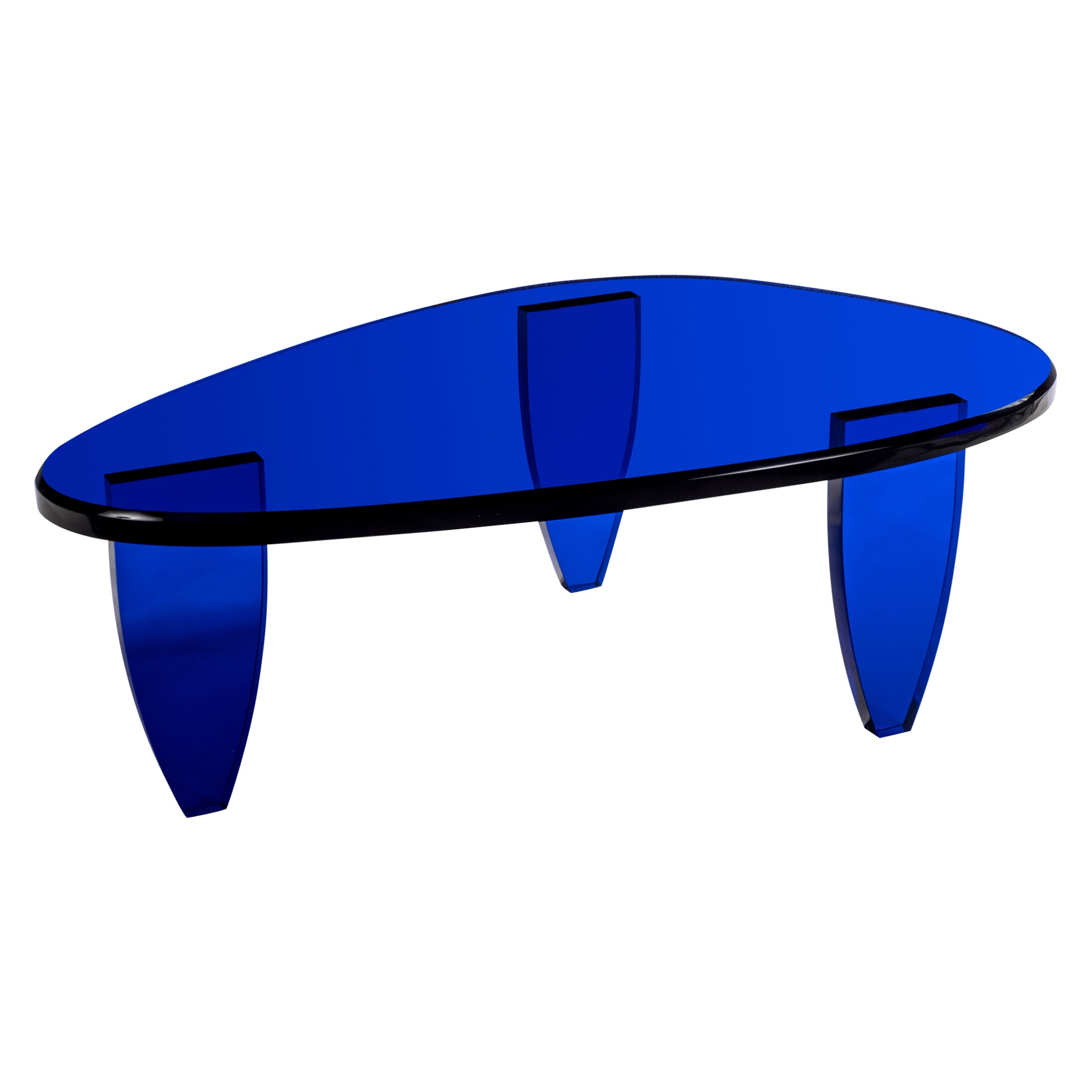 Candy Blue Outre Mer Coffee Table by Charly Bounan For Sale