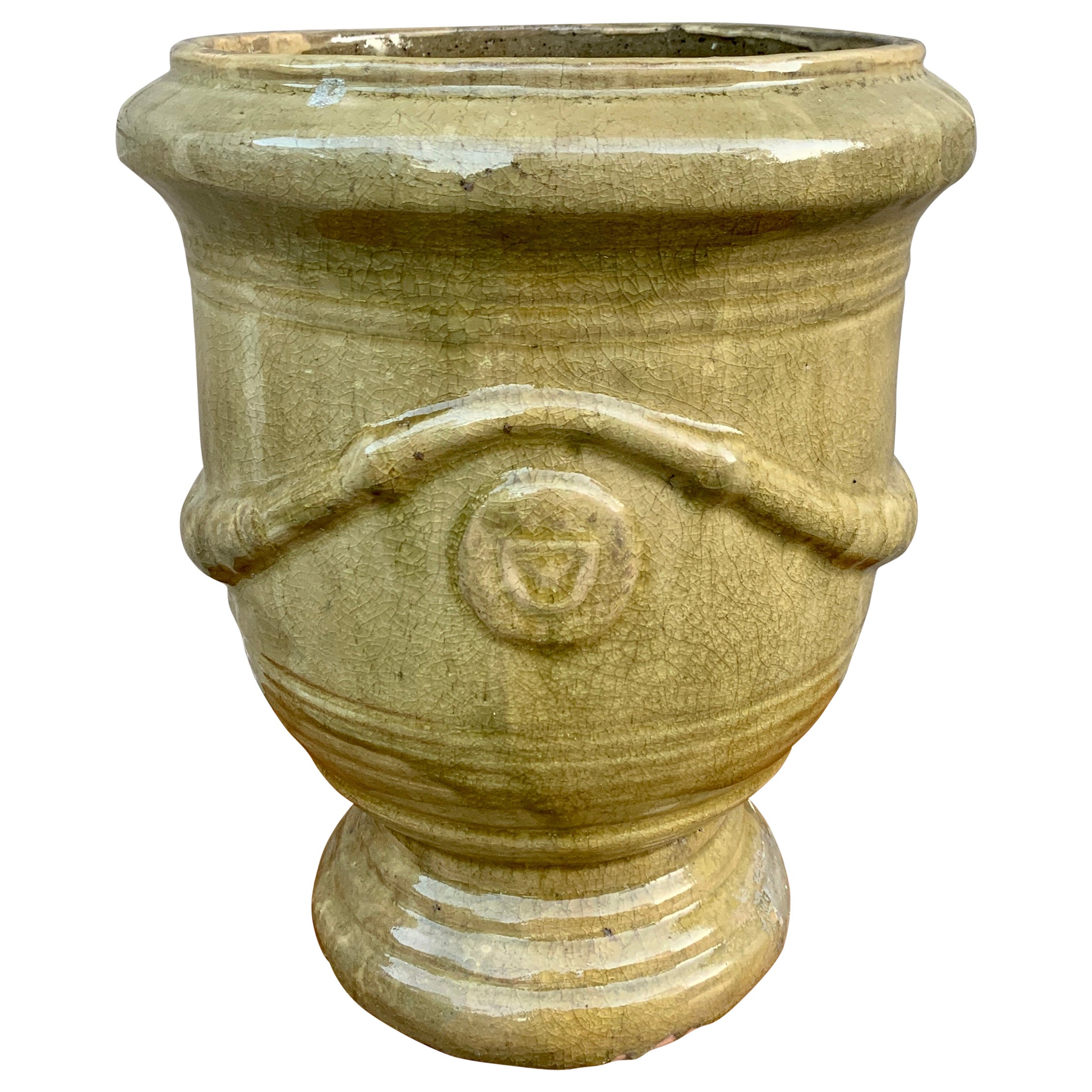 French Provincial Glazed Earthenware Planter For Sale
