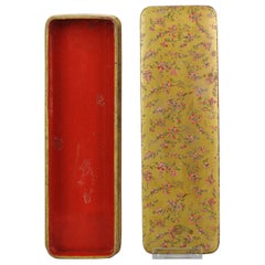Antique Student Pencil Box Japanese Lacquer Ware Writing Japan