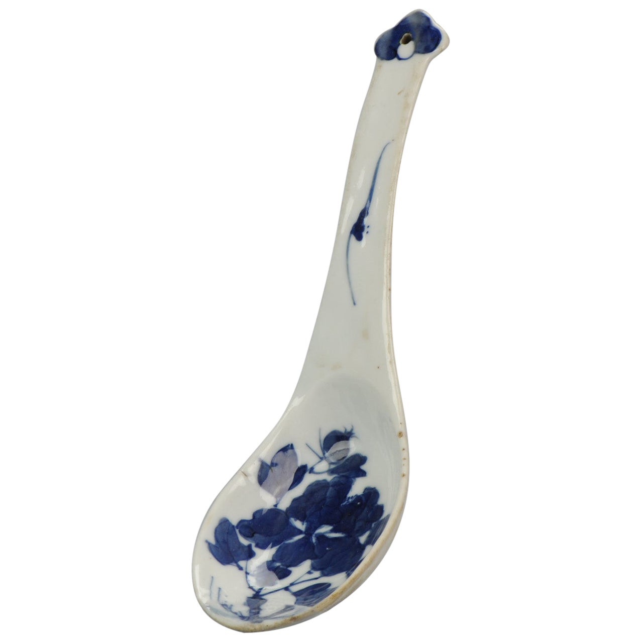 Antique Century Republic Chinese Porcelain Large Spoon, 19th/20th Century For Sale