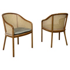 Cane side chairs by Ward Bennet -pair